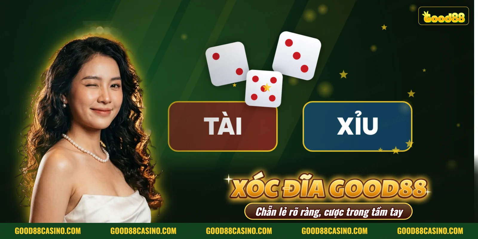 Bàn xóc đĩa và tài xỉu với các ô chẵn lẻ của GOOD88